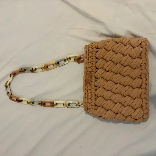Bolsa de Crochê Média - Doce de Leite