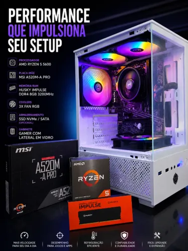PC Gamer Branco felpudo