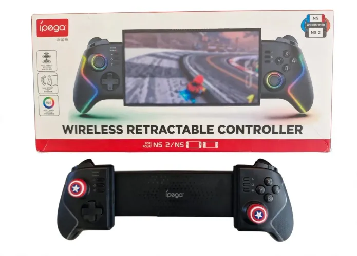 Controle Ípega Wireless Retrátil RGB - Switch 1 e 2 /NS2 - Hall Effect - Com Caixa