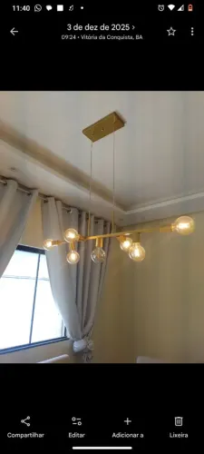 Vendo lustre luminária com as lâmpadas