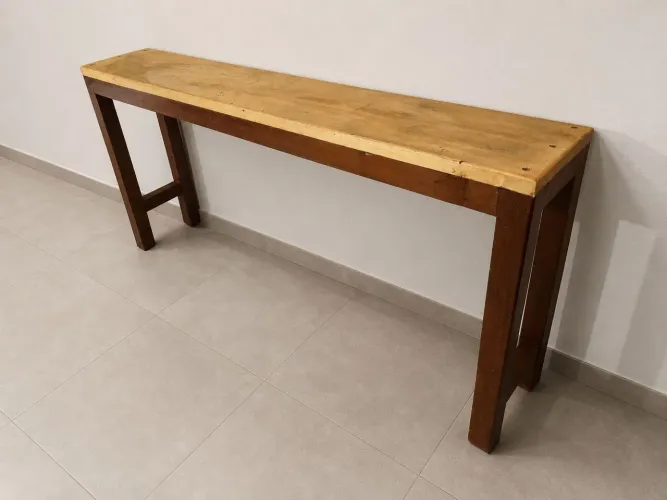 Mesa bancada aparador 2m madeira Nobre maciça