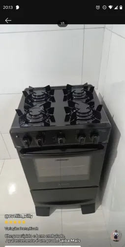 Fogão 4 Bocas com Mesa Esmaltada Atlas Mônaco Lustro