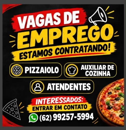 Vagas para Pizzaria em Rio Verde - GO