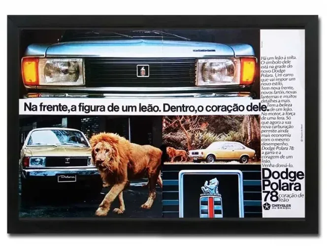 Dodge 1800 e Polara - Quadro decorativo com propaganda ou matéria de revista