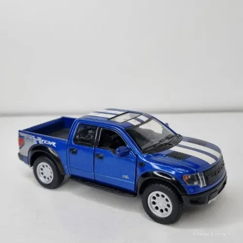 Miniatura Ford F-150 Svt Raptor Supercrew (2013) Kinsmart Azul