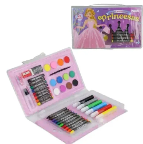 Maleta de Pintura Princesas 42 Peças