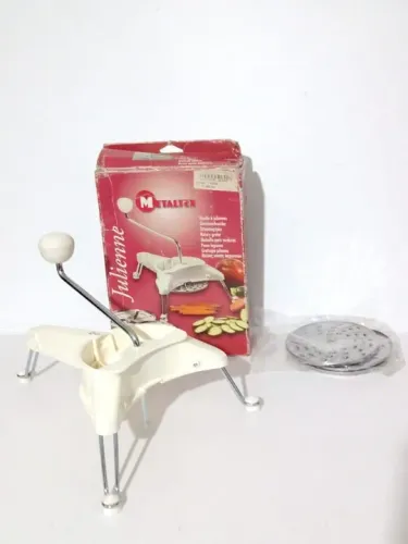 Cortador de legumes e frutas da metaltex Julienne inox acompanha 3 discos de inox