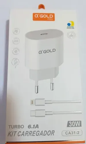 Carregador Turbo 30w iphone e tipo c