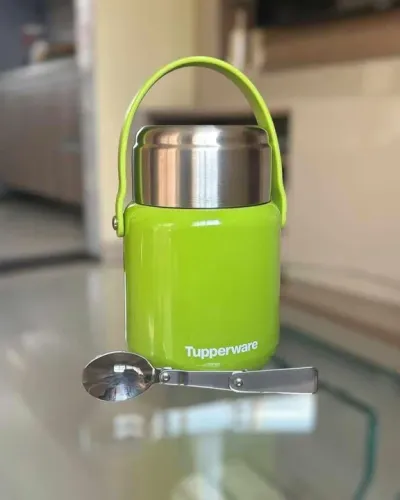 Tupperware - Garrafa Térmica Verde 1 litro