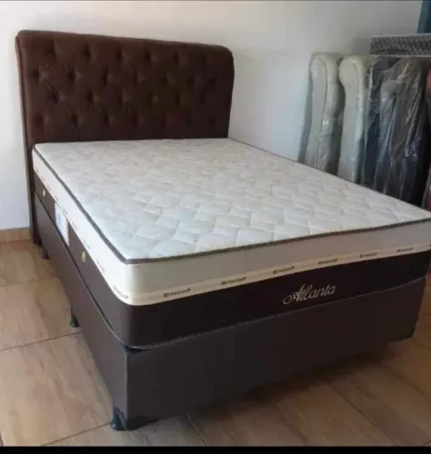 Colchão  altanta  semiortopedico  com Box e mais cabeceira 
