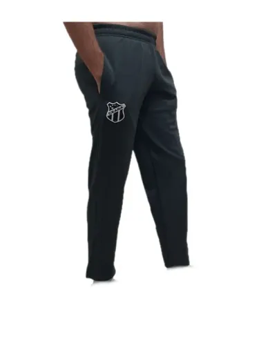 Calça de Moletom Ceará Futebol Topper Bolso Laterais Preta Esportivo Treino