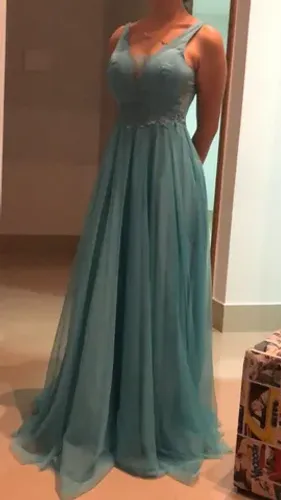 Vendo vestido azul tiffany 