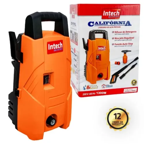 Lavadora De Alta Pressão Califórnia de 1300w Com 1450psi De Pressão Máxima Intech Machine