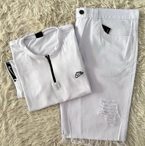 Kit GG 46 Camisa e Bermuda Branco