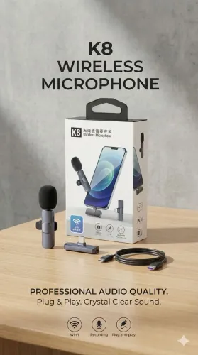 Microfone de lapela K8