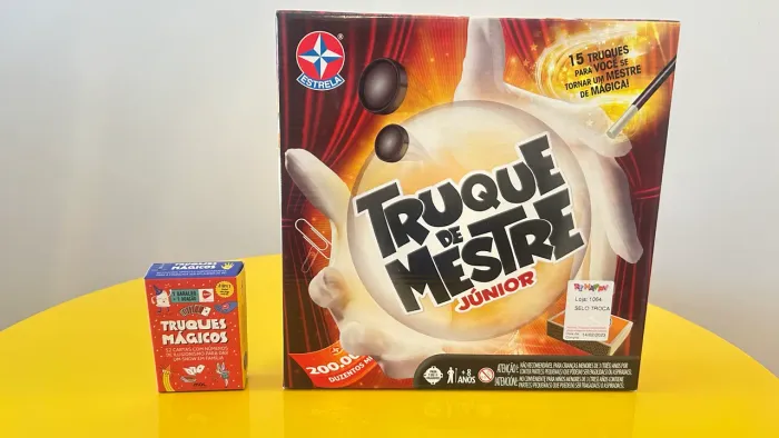 Jogo Mágica Truque de Mestre Júnior (Estrela) SEMINOVO + Baralho Truques Mágicos GRÁTIS!