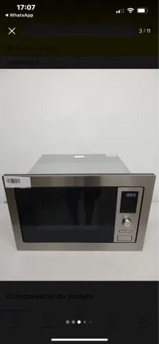 Microondas De Embutir 25 Litros