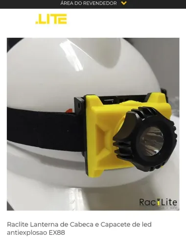 Lanterna de Capacete Antiexplosão EX88 Raclite