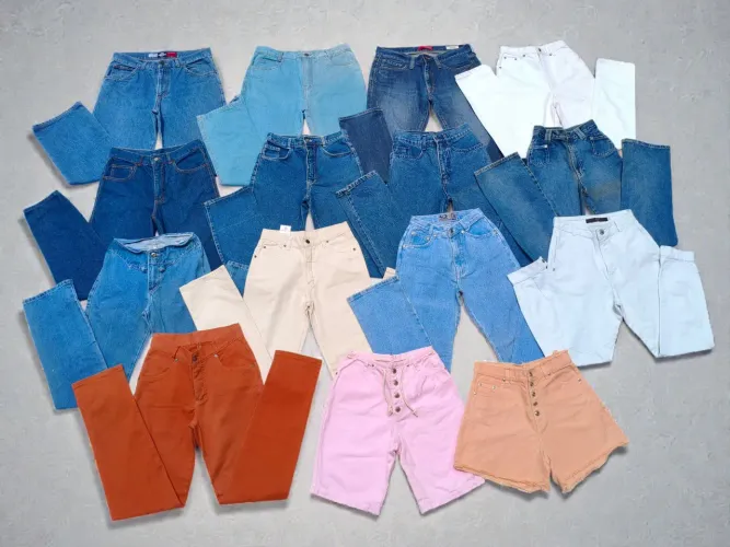 Lote Calças e Bermuda Mom Jeans Vintage Cgc Tam 32/34/36