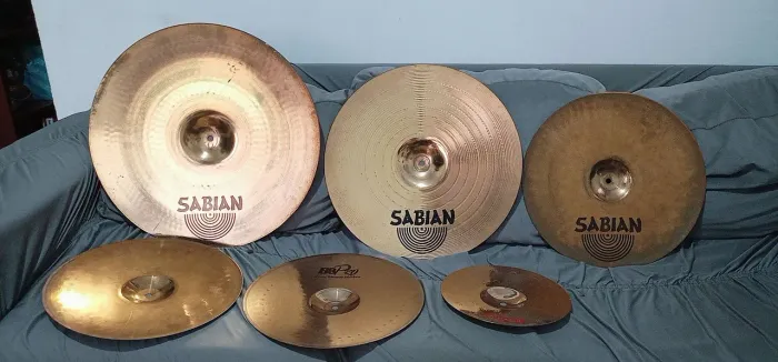 Pratos Sabian B8 PRO kit com 5 pratos +1 Splash 10 Orion Som Brilhante com definição!
