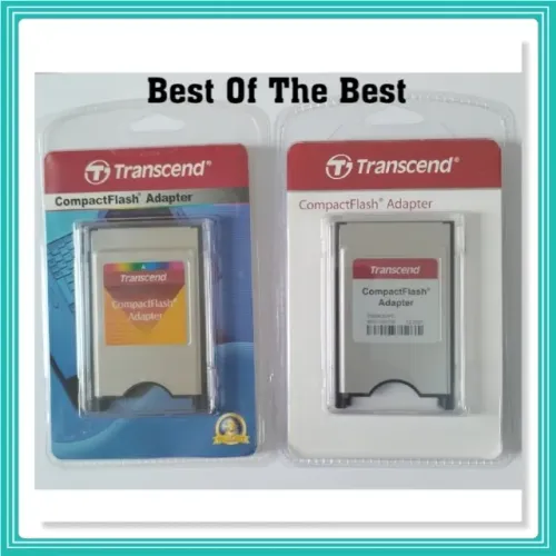 Adaptador Transcend Pcmcia Para Compact Flash Cf Amarelo, Ou Prata