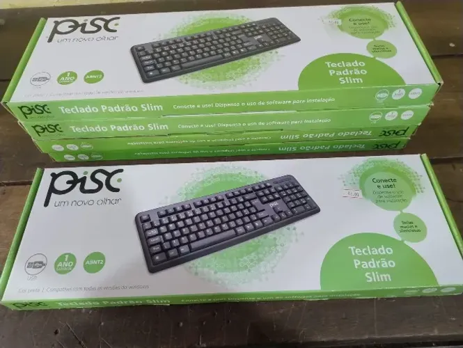 KIT C/ 05 TECLADOS USB PISC