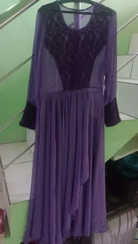 Vestido Longo Renda Bordado (Bem conservado)