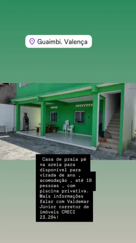 Casa de praia aluguel ficar em Guaibim Valença