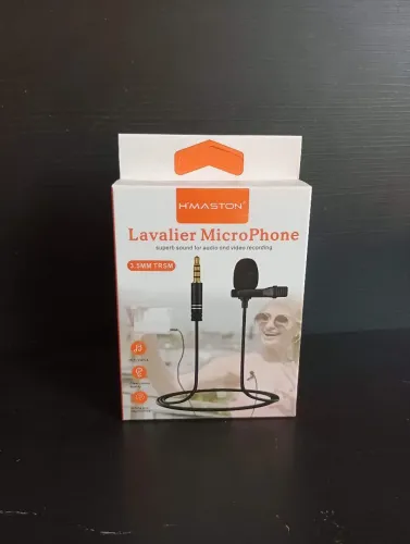 Microfone Lavalier H'MASTON para Celular - 3.5mm TRSM