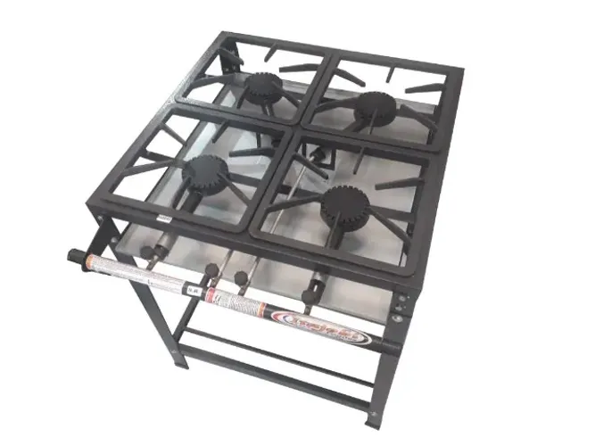 Fogão Industrial Itajobi 4 Bocas Alta Pressão + Kit mangueira Prfil 70