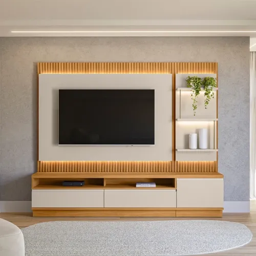 Home Theater Braga Ripado com LED Lateral tt86