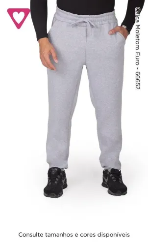 Calça Moletom Euro Masculina.