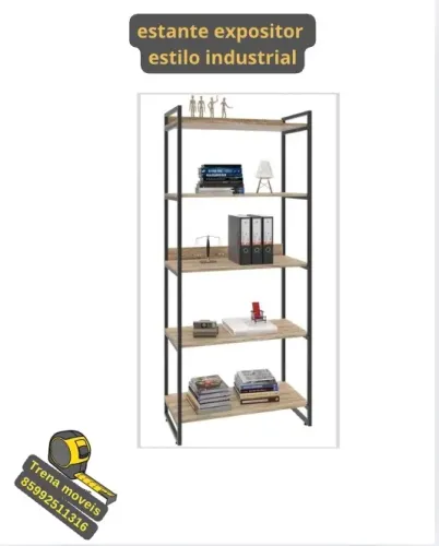 Estante Multiuso expositor estilo industrial nova