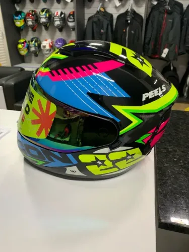 CAPACETE ICON RT PRETO AMARELO 60