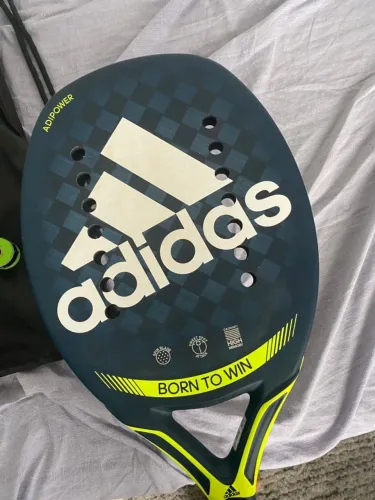 Raquete Beach Tenis Adidas Adipower h14 Carbono 15k + grip wilson original