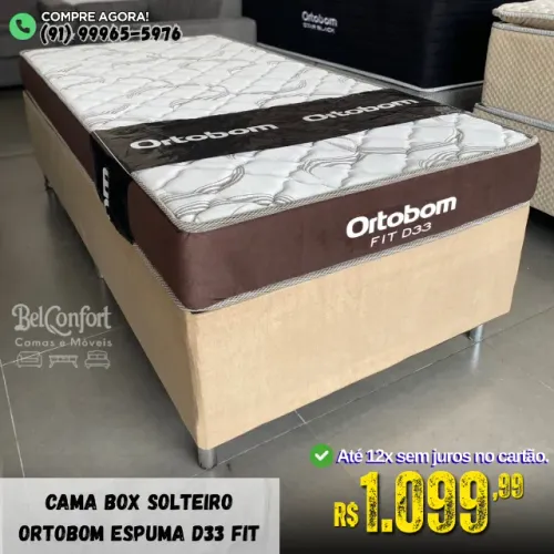 Cama Box Solteiro Fit D33 Ortobom dupla face 