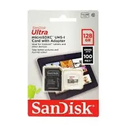 Cartão Memória Sandisk Ultra 128gb Classe 10 com Adaptador