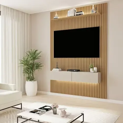 Painel Curitiba Com Nicho 134cm para TV até 50 Polegadas Valdemoveis