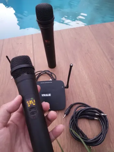 Sistema profissional Microfones Sem Fio de ferro galvanizados VOKAL O MELHOR