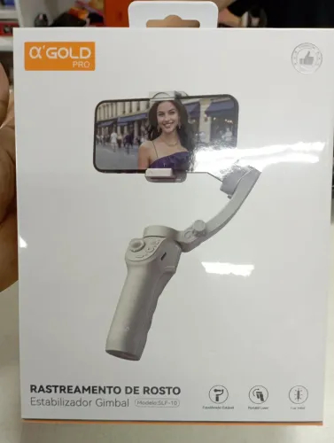 Estabilizador Gimbal Alpha Gold SLF-10 - Rastreamento de Rosto