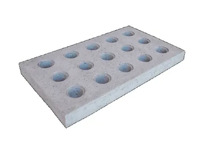 GRELHA CONCRETO RETANG 15 FUROS - 34,5X59,5X05CM