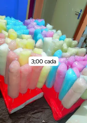 Algodão doce de pote algodão doce de palito pipoca doce no pote eventos aniversários