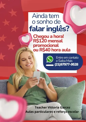 Aulas de inglês para crianças e mulheres online 