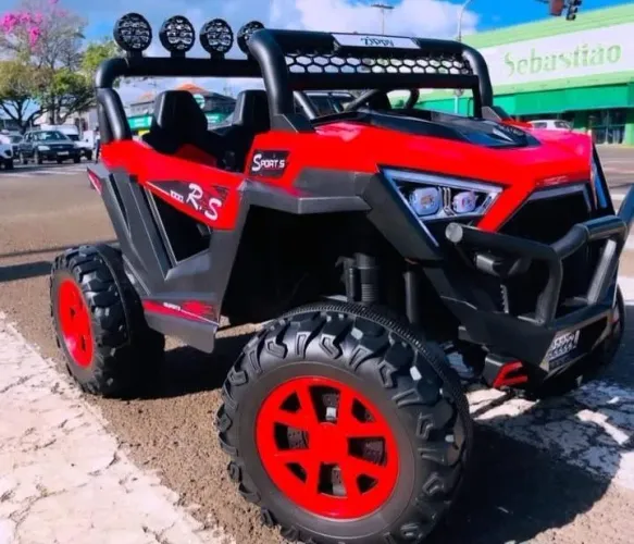 Carro elétrico infantil utv 2 lugares vermelho 