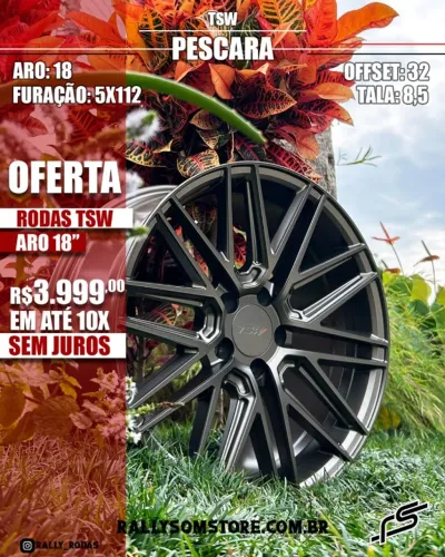 Roda TSW Pescara Fume 5x112 - 18x8,5 Offset 32 