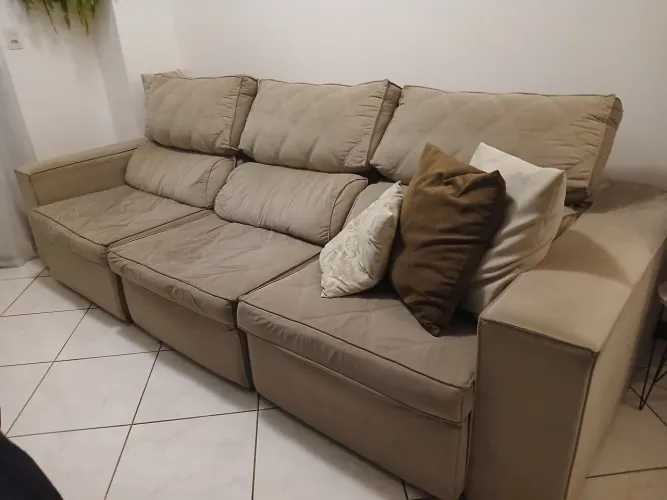 Sofá retrátil e reclinável 2,90 m - Muito confortável