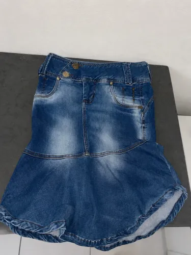 Saia Jeans Rodada