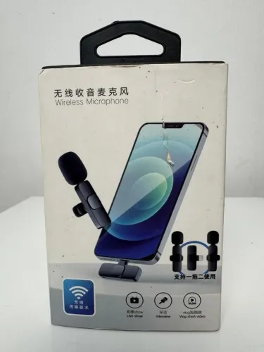 Microfone duplo De Lapela Sem Fio Para Iphone Com Alta Qualidade