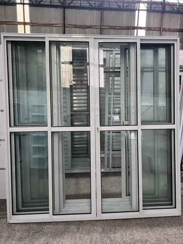 PORTA DE CORRER 4 FOLHAS 2.10X2.00 ALUMÍNIO BRANCO