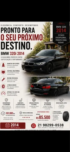 BMW 320I A 2.0 Turbo/activeflex 16V 184cv 4P 2014